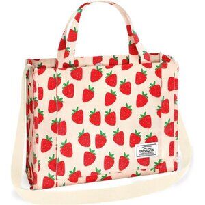 Corduroy Tote Bag for Women Medium-strawberry